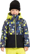 Quiksilver + Little Mission Kids Jacket 3D Checker Yellow Plum - 3