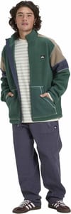 Quiksilver + Clean Coast Block Full Zip Fleece Trekking Green - 6