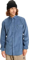 Quiksilver + Smoke Trail Cord Shirt China Blue - 3