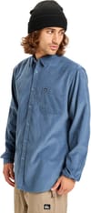 Quiksilver + Smoke Trail Cord Shirt China Blue - 5