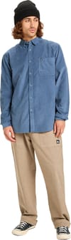 Quiksilver + Smoke Trail Cord Shirt China Blue - 6
