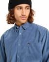 Quiksilver + Smoke Trail Cord Shirt China Blue - 7