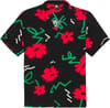 Safe Paradise SS Shirt Black Street Floral 64 + Quiksilver