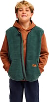 Quiksilver + Kickflip Sleeveless Sherpa Youth Gilet Forest - 3