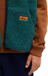 Quiksilver + Kickflip Sleeveless Sherpa Youth Gilet Forest - 5