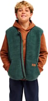 Quiksilver + Kickflip Sleeveless Sherpa Boy Gilet Forest - 3