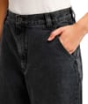 Quiksilver + QSW Wide Crop Denim Pant W Black Tint Brown - 3