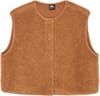 Cropped Sherpa Vest W Rawhide + Quiksilver