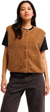 Quiksilver + Cropped Sherpa Vest W Rawhide - 3