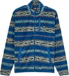 No Destination Full Zip Fleece Quik Life Stripe Dark Denim + Quiksilver