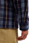 Quiksilver + Diamond Wool Shirt Dark Navy Diamond Check - 6
