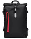 Rolltop Rucksack Contrast Large Black + Rains