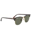 Ray-Ban + Clubmaster Polished Tortoise On Gold G-15 Green - 5
