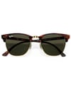 Ray-Ban + Clubmaster Polished Tortoise On Gold G-15 Green - 6