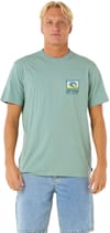 Rip Curl + Raw Energy Trad Tee M Blue Lagoon