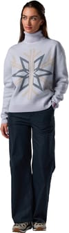 Rossignol + W Patterned Turtle Neck Sweat Silver Cloud - 5