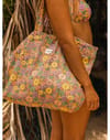 Roxy + Anti Bad Vibes Printed Tote Root Beer All About Sol Mini - 4