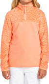 Whitecamp Half Zip Girl Peach Pink Roxygram Tonal + Roxy
