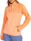 Sayna Half Zip Peach Pink Roxygram Tonal + Roxy