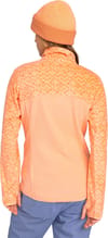 Roxy + Sayna Half Zip Peach Pink Roxygram Tonal