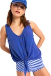 Roxy + Tropical Hill Top Dazzling Blue