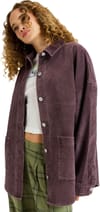 Roxy + Kick Back Washed Cord Shirt Huckleberry - 3