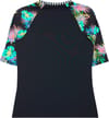 Roxy + Roxy Active Rashguard SS Lycra Anthracite Aquarelle Active Rg