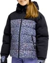 Snowyhill Printed Puffy Girl Jacket True Black Wildin Out Rg + Roxy