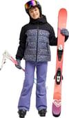 Roxy + Snowyhill Printed Puffy Girl Jacket True Black Wildin Out Rg - 5
