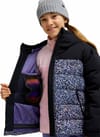 Roxy + Snowyhill Printed Puffy Girl Jacket True Black Wildin Out Rg - 7