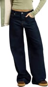 Sun And Done Loose Denim Jean Deep Sea + Roxy
