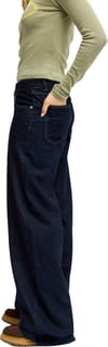 Roxy + Sun And Done Loose Denim Jean Deep Sea