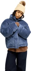 Roxy + Crystal Fade Corduroy Puffer Jacket Vintage Indigo