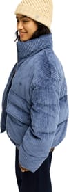 Roxy + Crystal Fade Corduroy Puffer Jacket Vintage Indigo - 3
