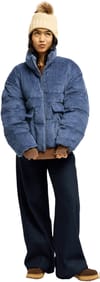 Roxy + Crystal Fade Corduroy Puffer Jacket Vintage Indigo - 4