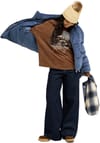 Roxy + Crystal Fade Corduroy Puffer Jacket Vintage Indigo - 8