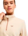 Roxy + Wow Half Zip Polar Fleece Biscotti - 7