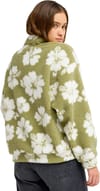 Roxy + Jive Talking Bonded Polar Fleece Oil Green Hippy Bico - 3