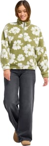 Roxy + Jive Talking Bonded Polar Fleece Oil Green Hippy Bico - 5