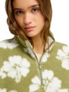 Roxy + Jive Talking Bonded Polar Fleece Oil Green Hippy Bico - 6
