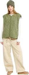 Roxy + Best Town Vest Oil Green Outline Mo