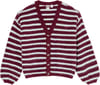 Deep As The Ocean Stripes Cardigan Beet Red All Star Stripe + Roxy