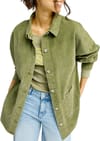 Kick Back Washed Cord Shirt Winter Moss + Roxy