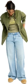 Roxy + Kick Back Washed Cord Shirt Winter Moss - 5