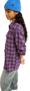 Roxy + Let It Go Check Shirt Blackberry Wine Purple Plaid - 3