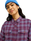 Roxy + Let It Go Check Shirt Blackberry Wine Purple Plaid - 8