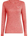 Puez Melange Dry W L/S Tee Desert Pink Melange + Salewa
