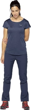 Salewa + Puez Melange Dry W S/S Tee Navy Blazer Melange - 3