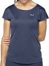 Salewa + Puez Melange Dry W S/S Tee Navy Blazer Melange - 5