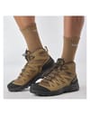 Salomon +  X Ward Leather Mid GTX Kangaroo/Black/Dull Gold - 6